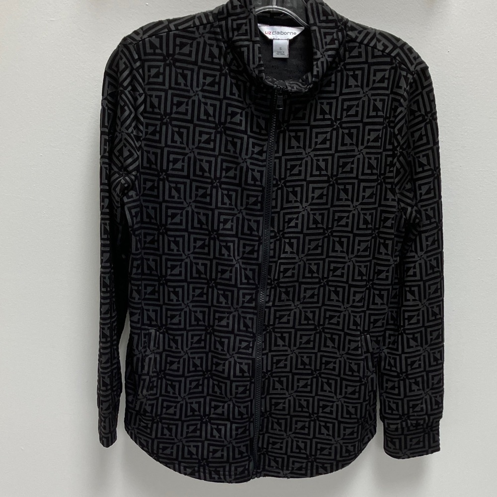 Liz Claiborne Black Geometric Jacket